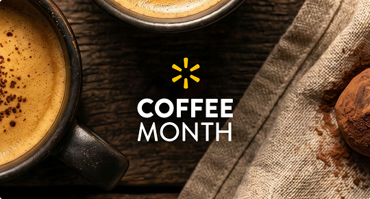 Walmart National Coffee Month brand visual