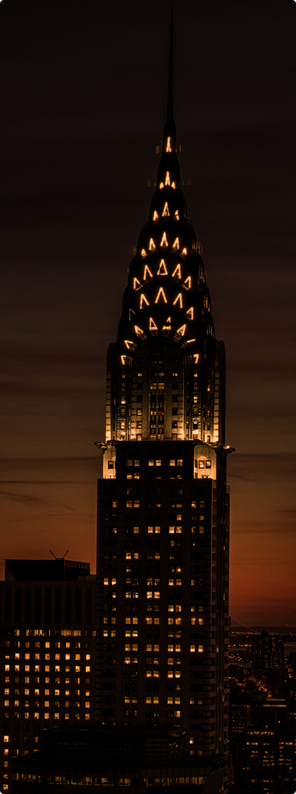 Chrysler Building at dusk