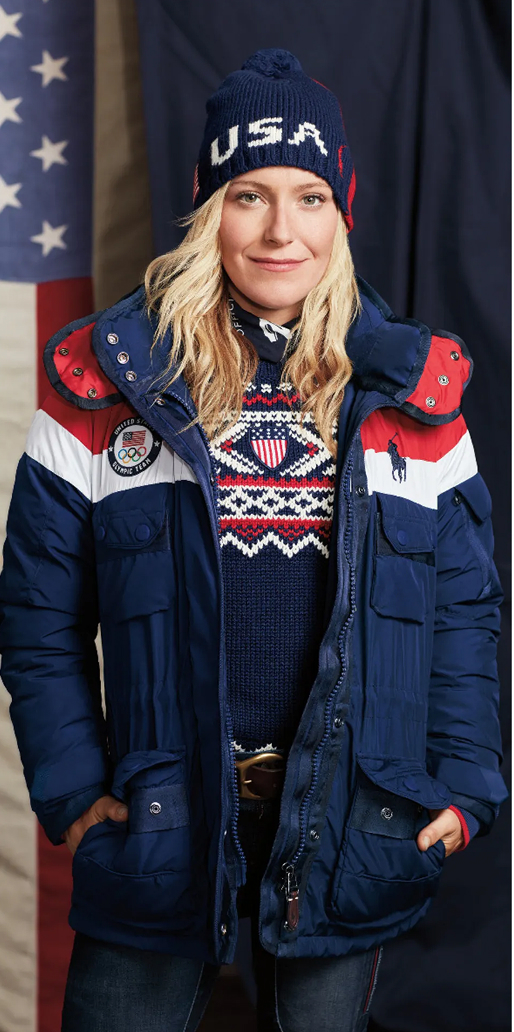 Team USA puffer and knit