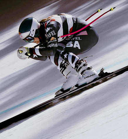 Downhill skier