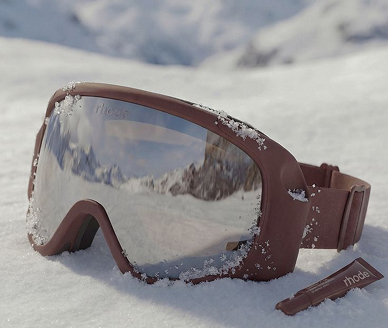 Goggles in snow