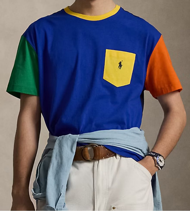 Color-block Polo tee