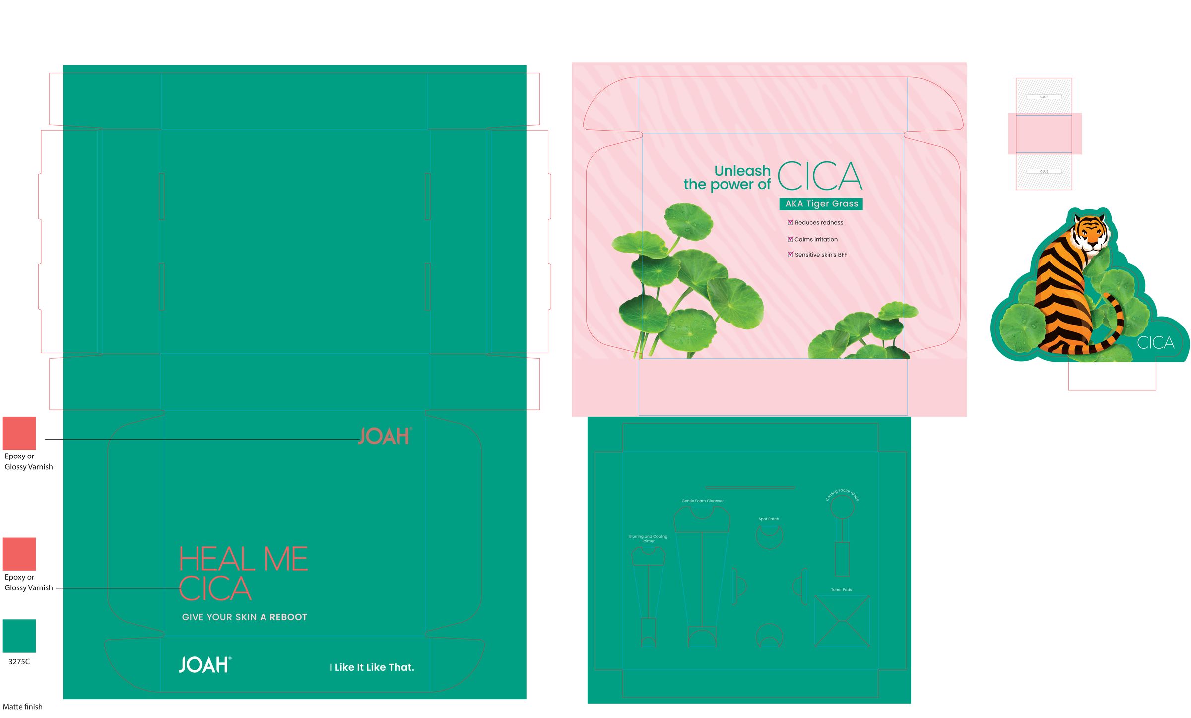 Seeding box dieline and finish specification