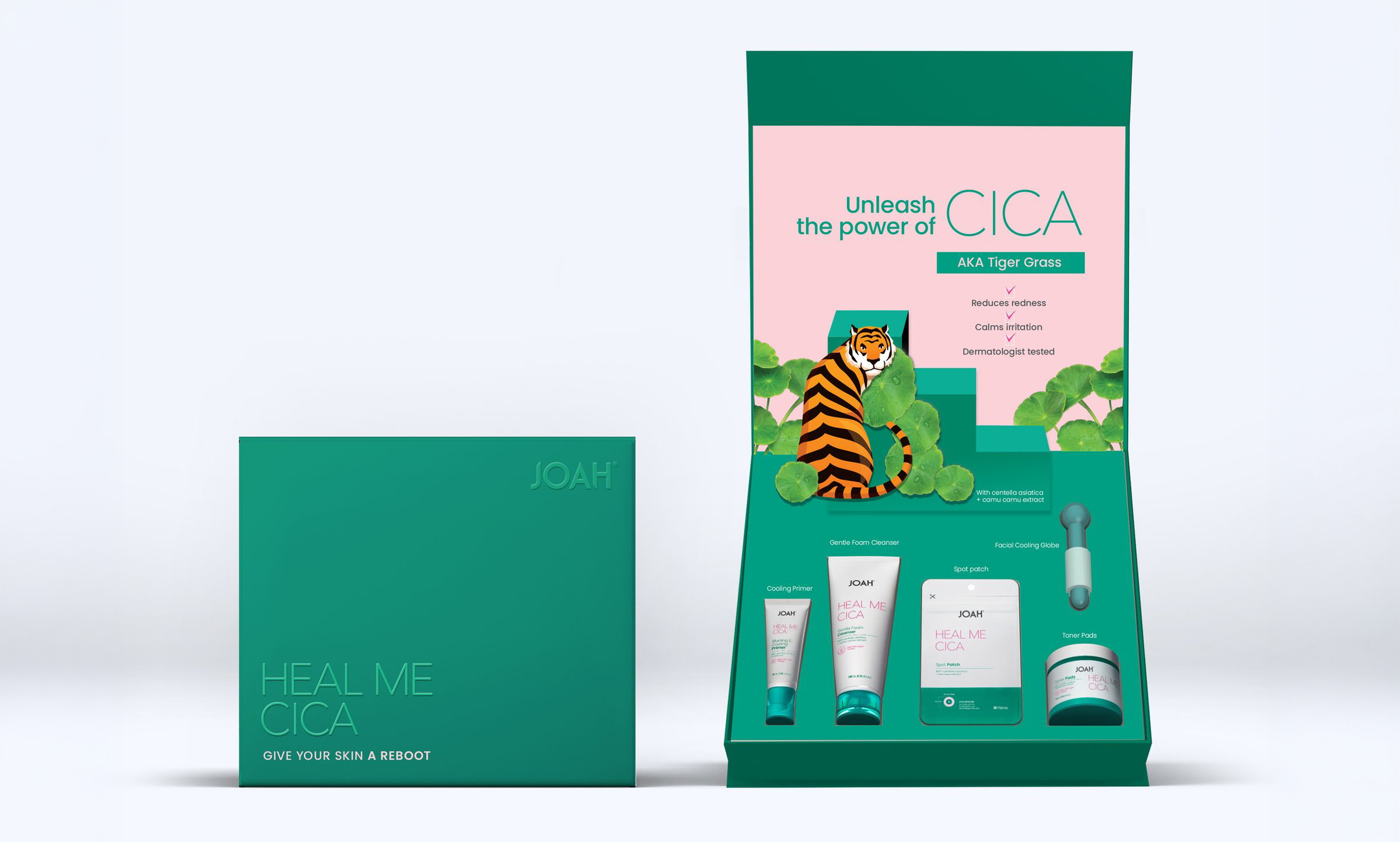 Heal Me CICA influencer seeding box — closed and open