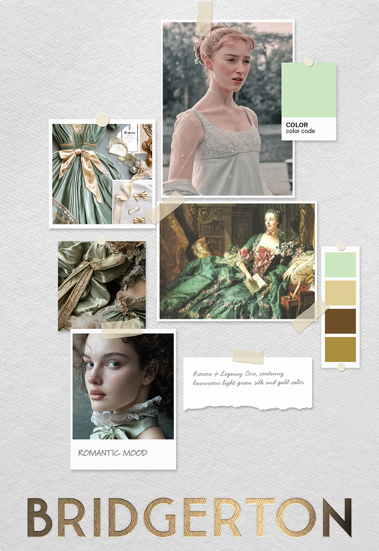 Bridgerton reference moodboard