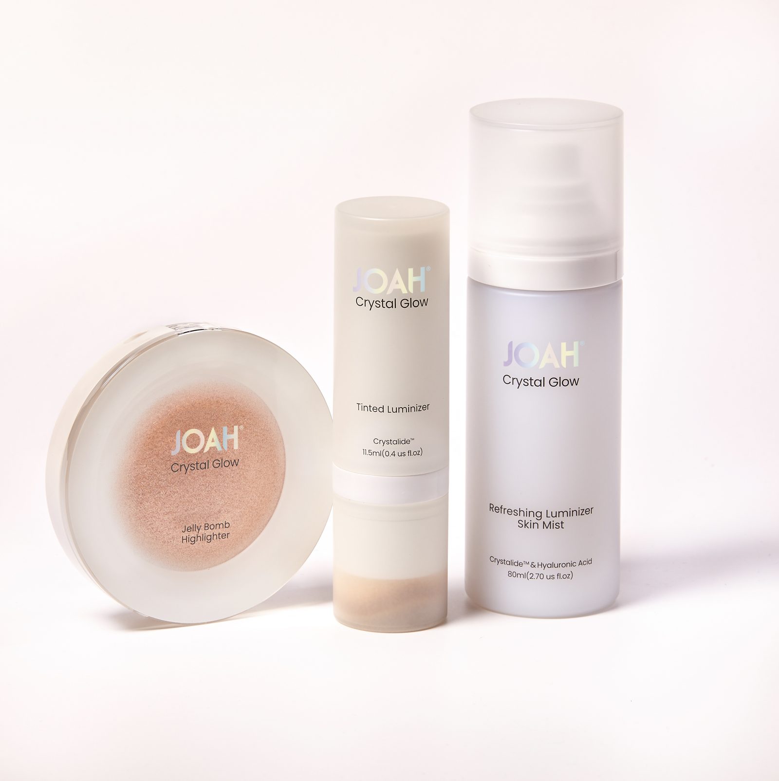 Crystal Glow packaging option 1 — frosted white