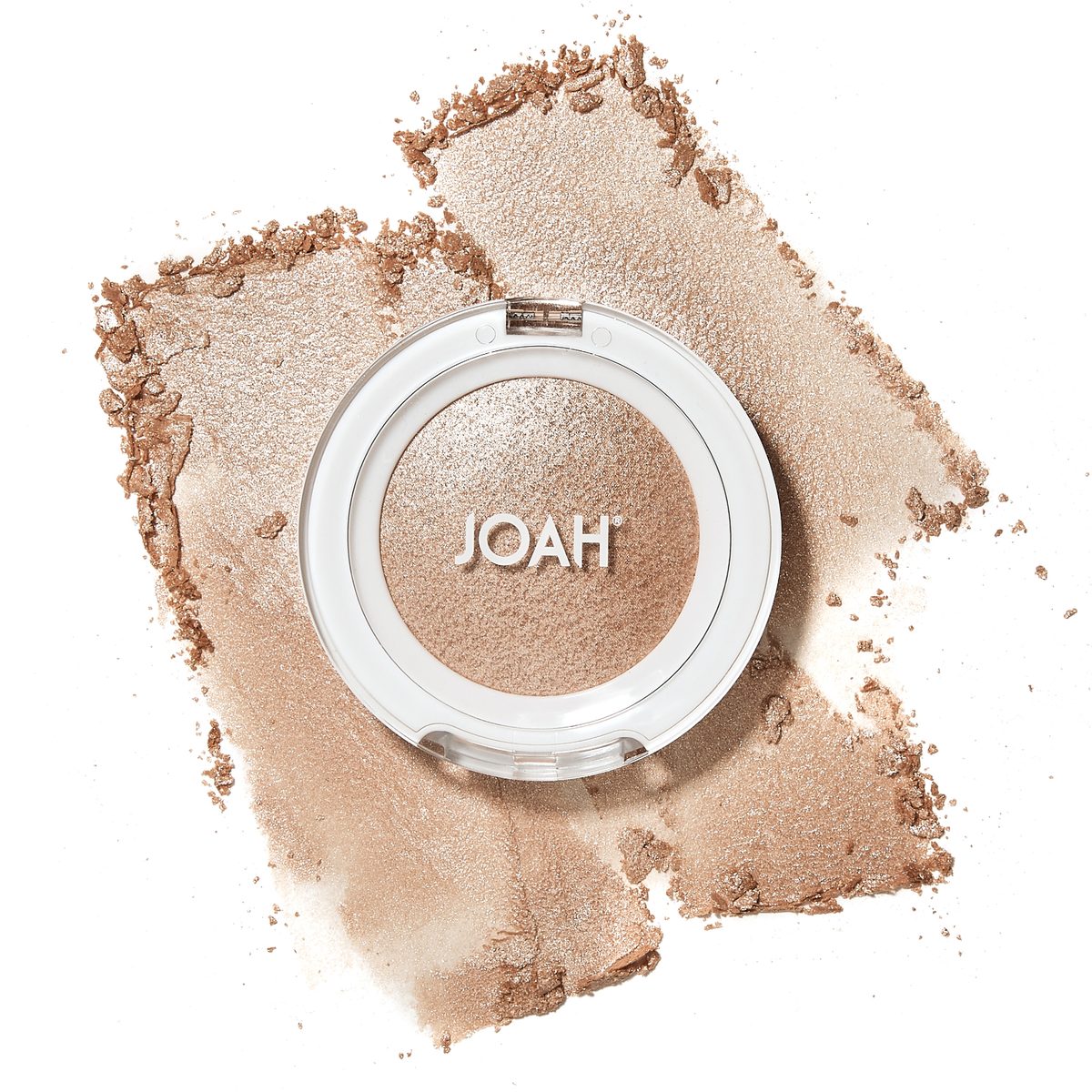 Highlighter on crushed powder swatch